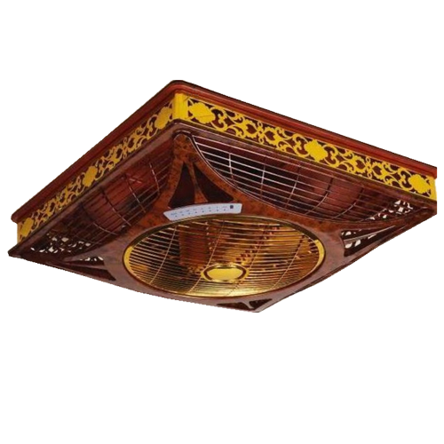 Ventilador caixa de teto de luxo 60X60 em madeira com 3 cores de ventilador de luz LED para Saudi Dubai